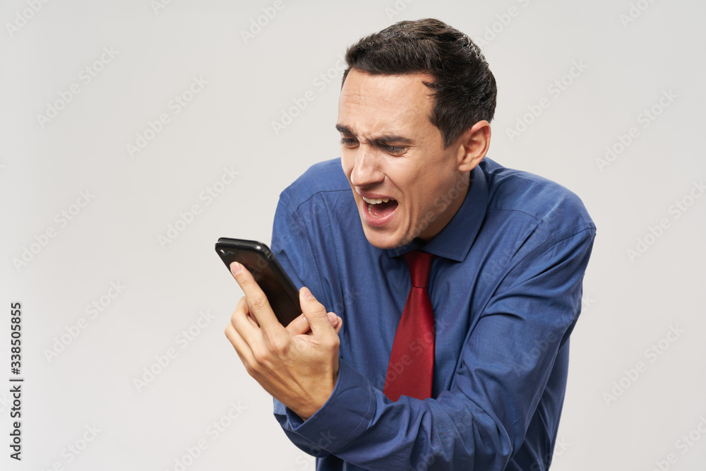 young man with mobile phone young man with mobile phone