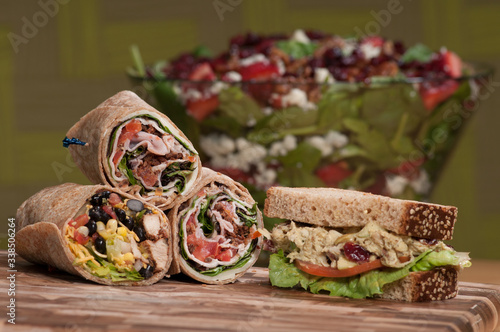 A Selection of Sandwiches and Wraps
