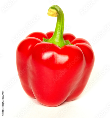 Sweet bell red pepper isolated on white background