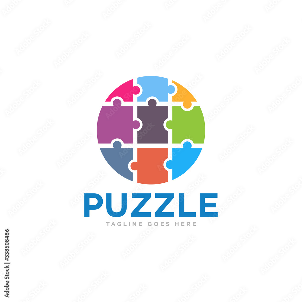 Puzzle Pieces Logo Design Vector Puzzle Pieces Logo Design Vector