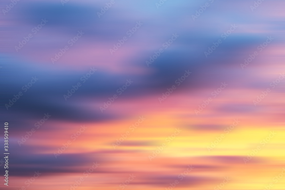 Colorful sunset background long exposure