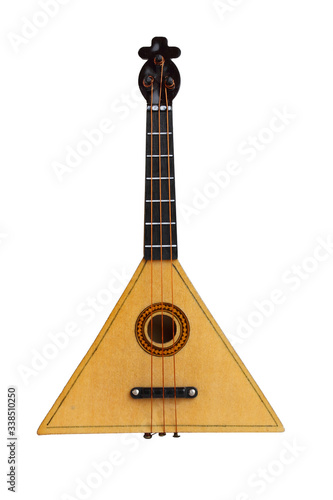 Obraz na plátně balalaika isolated on white background flat lay