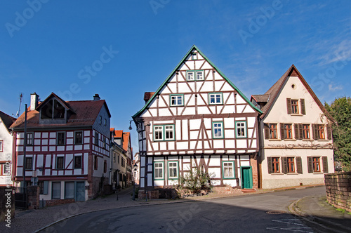 Alte Fachwerkhäuser in Gelnhausen, Hessen, Deutschland 