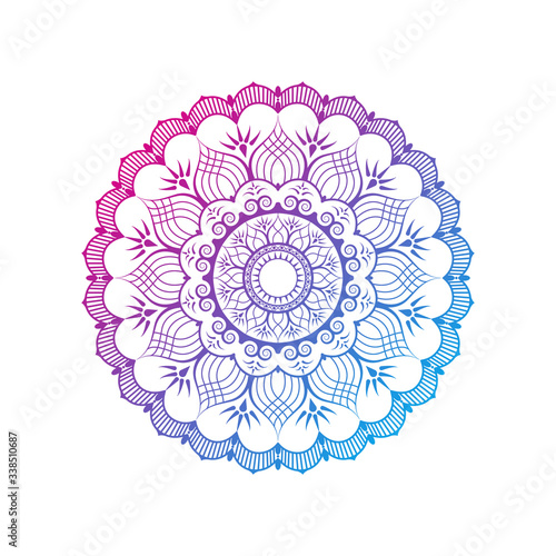 Luxury mandala background with golden arabesque pattern.