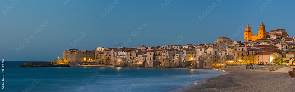 Cefalù at night– Sicily; Italy