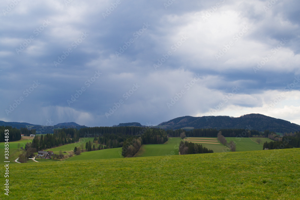 Obraz premium Austria, Alps mountains and landscape, hiking in the mountains, styria.