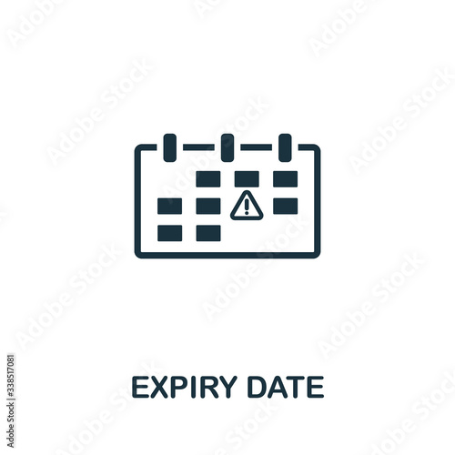 Expiry Date icon. Simple element from intellectual property collection. Filled Expiry Date icon for templates, infographics and more