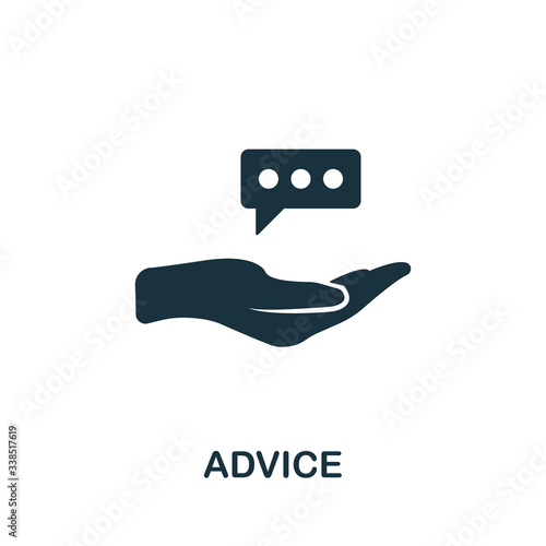 Advice icon. Simple element from consulting collection. Filled Advice icon for templates, infographics and more