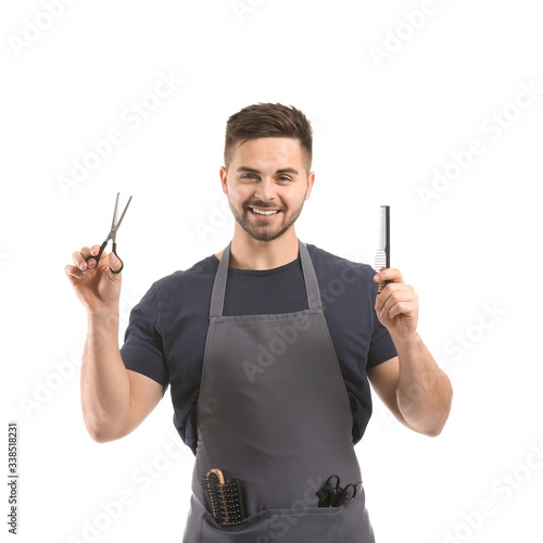 Portrait of male hairdresse...