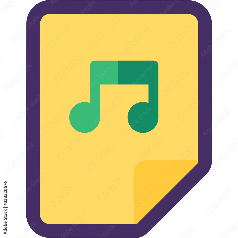 Audio File Icon Isolated Flat Vector Design Audio File Icon Isolated Flat Vector Design