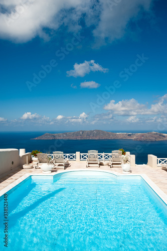 Santorini pool view