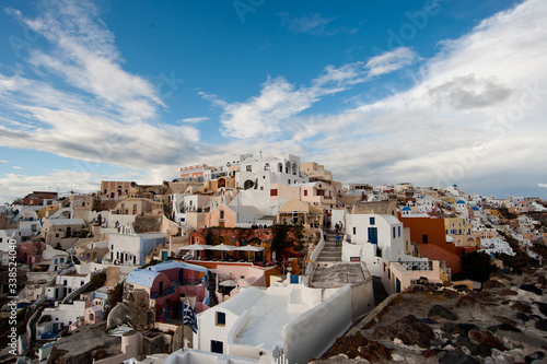 Photos oia village in santorini greece