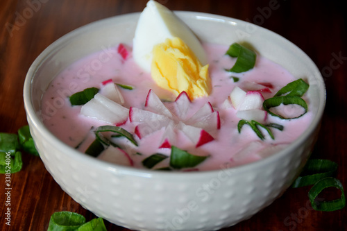 Wallpaper Mural cold beetroot soup with radish and egg Torontodigital.ca