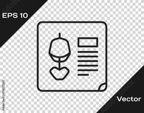 Black line X-ray shots icon isolated on transparent background.  Vector Illustration