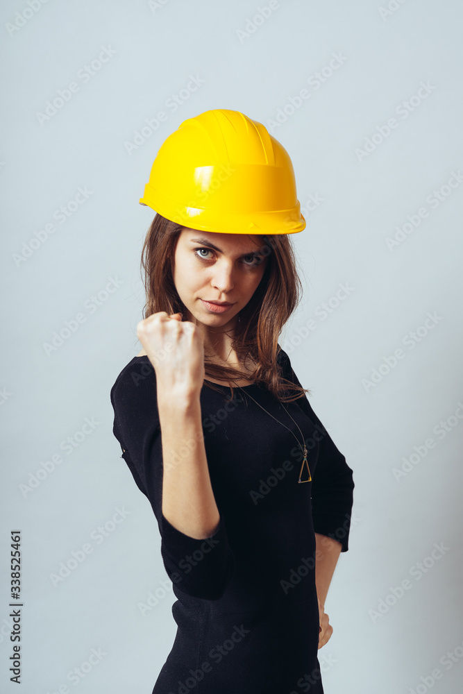 girl in the construction helmet girl in the construction helmet
