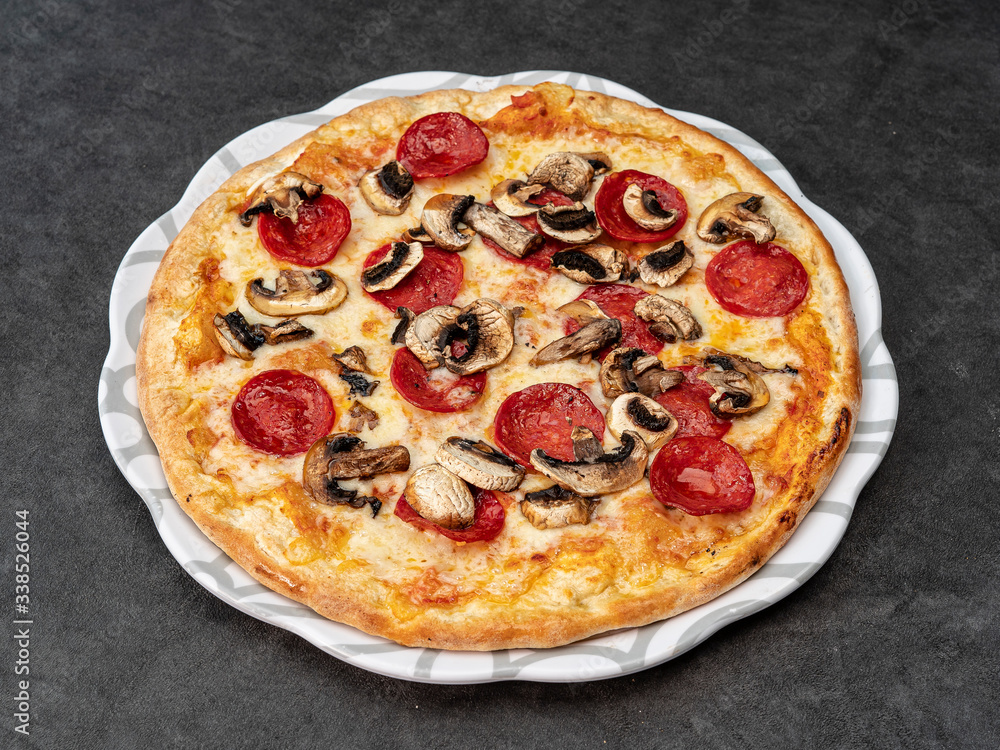 pizza on a plate pizza on a plate