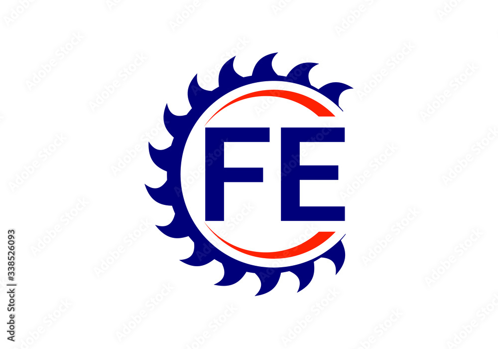 Initial Monogram Letter FE Logo Design Vector Template. FE Letter Logo Design Initial Monogram Letter FE Logo Design Vector Template. FE Letter Logo Design