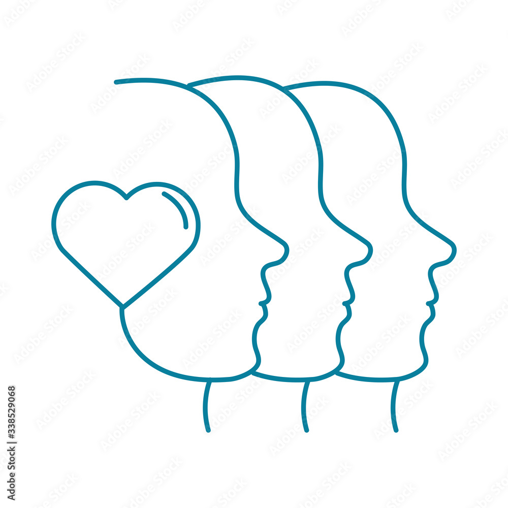 happy friendship day celebration people love inspirational line style icon happy friendship day celebration people love inspirational line style icon