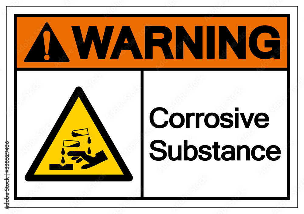 Warning Corrosive Substance Symbol ,Vector Illustration, Isolate On White Background Label. EPS10 Warning Corrosive Substance Symbol ,Vector Illustration, Isolate On White Background Label. EPS10