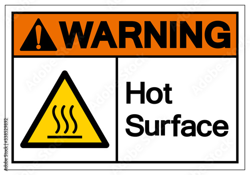 Warning Hot Surface Symbol Sign, Vector Illustration, Isolate On White Background Label .EPS10