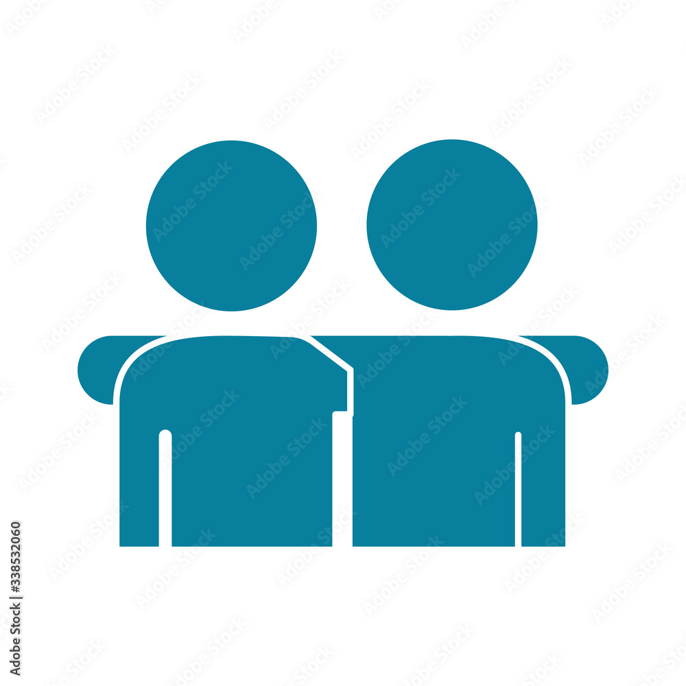 happy friendship day celebration two person hugs gesture relation silhouette style icon happy friendship day celebration two person hugs gesture relation silhouette style icon