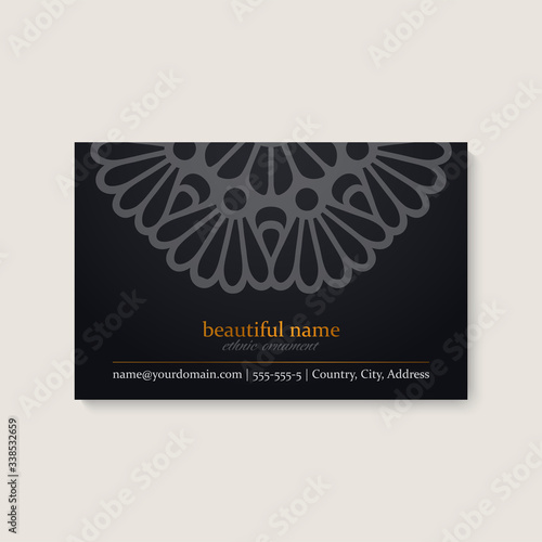 Business Card. Vintage decorative elements