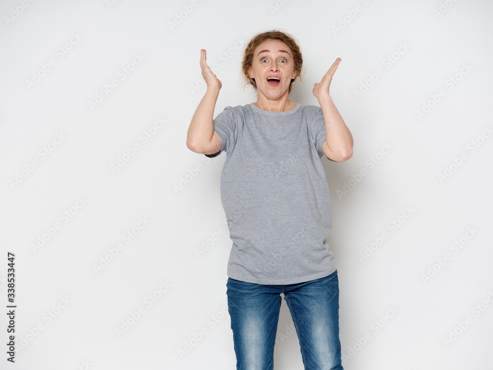 happy young woman showing thumbs up happy young woman showing thumbs up