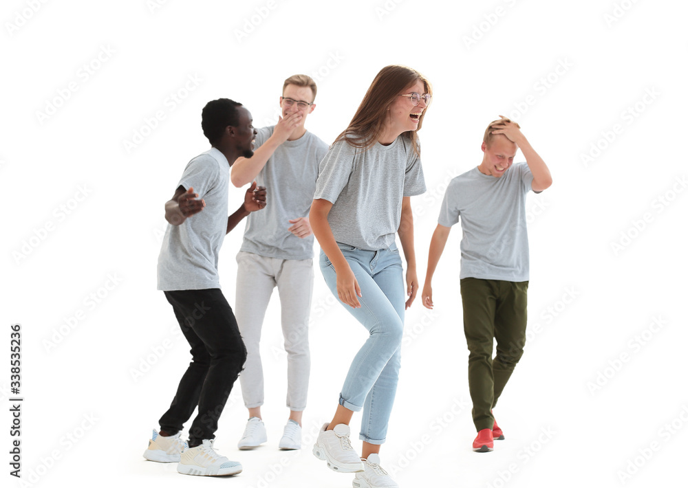 in full growth. group diverse of lively young people in full growth. group diverse of lively young people