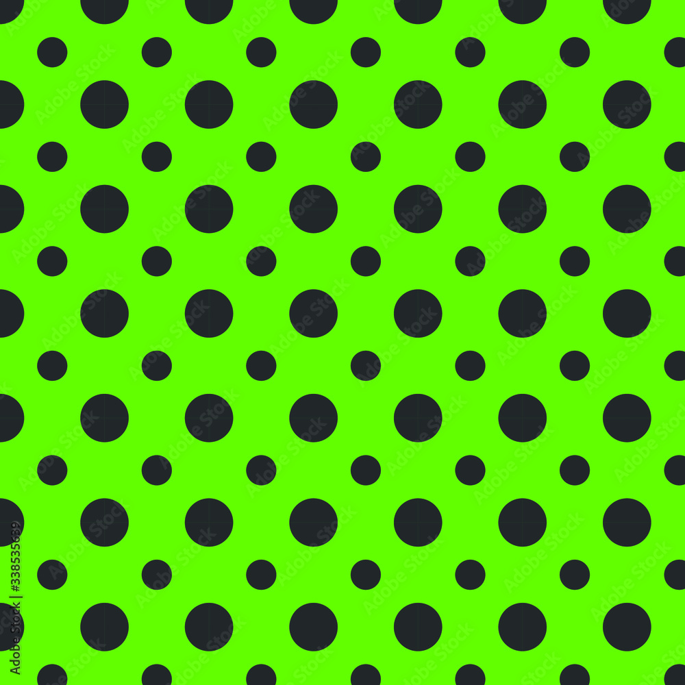 Seamless Dotted-Pattern Design With Harlequin Green Background Seamless Dotted-Pattern Design With Harlequin Green Background