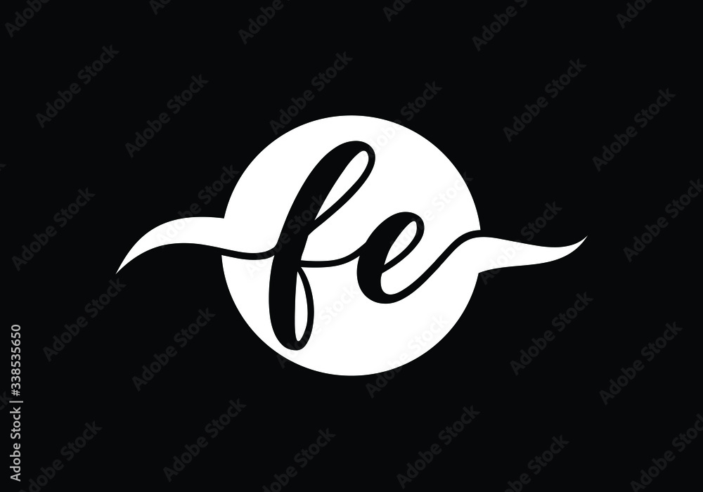 Initial Monogram Letter FE Logo Design Vector Template. FE Letter Logo Design Initial Monogram Letter FE Logo Design Vector Template. FE Letter Logo Design
