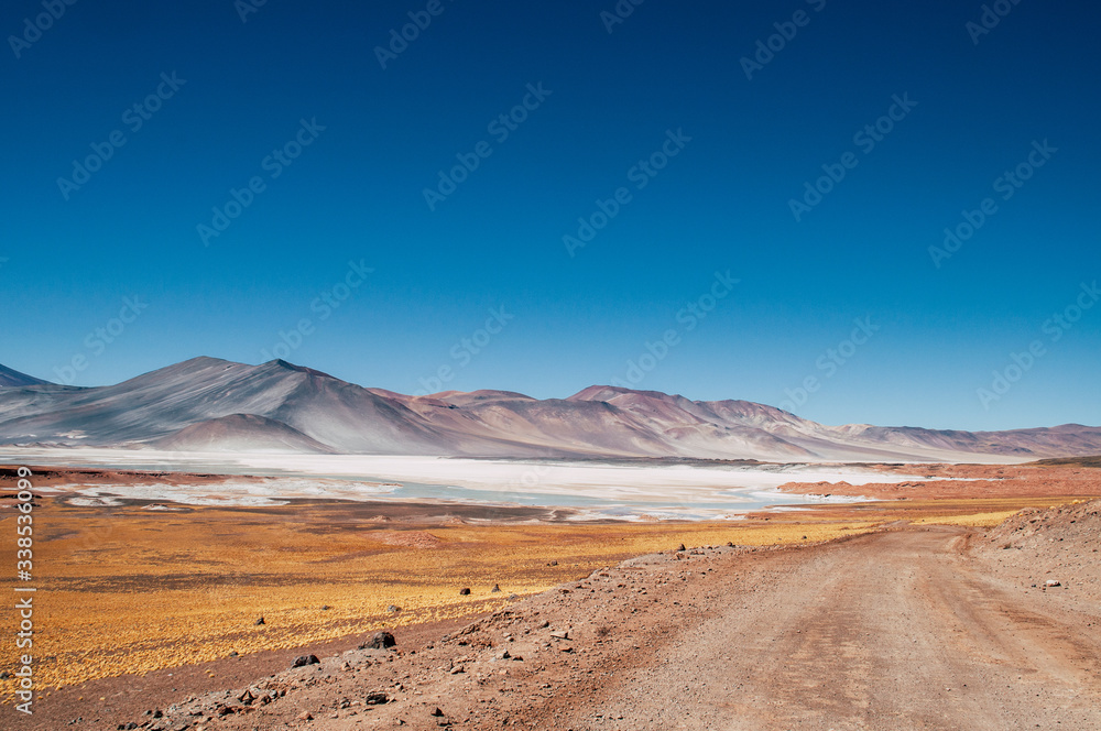 Breathtaking view in lonesome Atacama desert in Chile