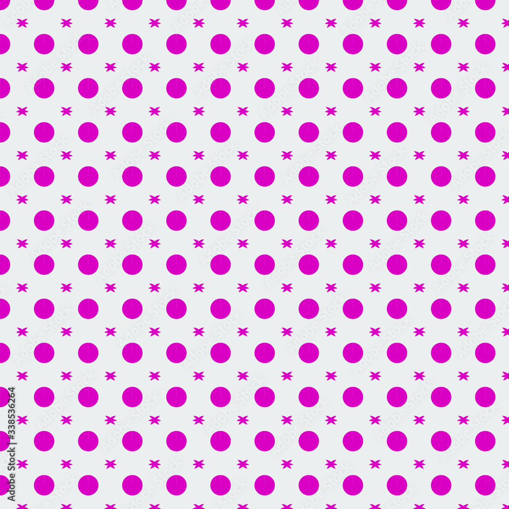 Seamless Pink Doted Pattern Design With White Background Seamless Pink Doted Pattern Design With White Background