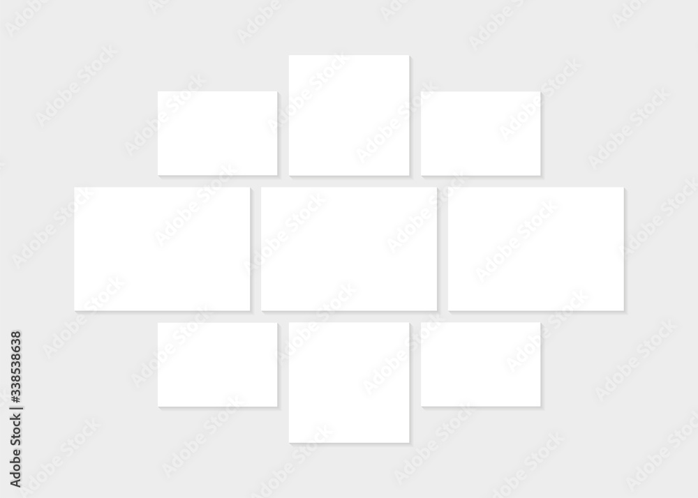 Templates collage frames for photo on transparent background. Montage photo frame template. Vector Templates collage frames for photo on transparent background. Montage photo frame template. Vector
