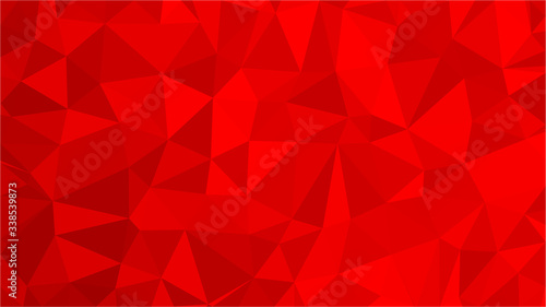 Red polygonal illustration background. Low poly style.