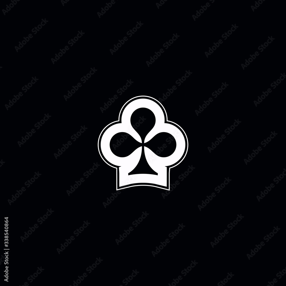 Poker playing card suit clover outline shape single icon. Clubs suit deck of playing cards used for ace in Las Vegas royal casino. Single icon illustration isolated on black. Drawing pic for tattoo. Poker playing card suit clover outline shape single icon. Clubs suit deck of playing cards used for ace in Las Vegas royal casino. Single icon illustration isolated on black. Drawing pic for tattoo.