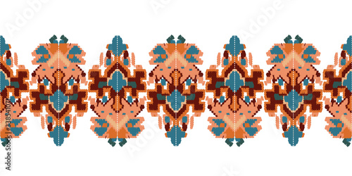 Drapery curves pagan tripe seamless pattern. Indian old surface background. Vector ornament