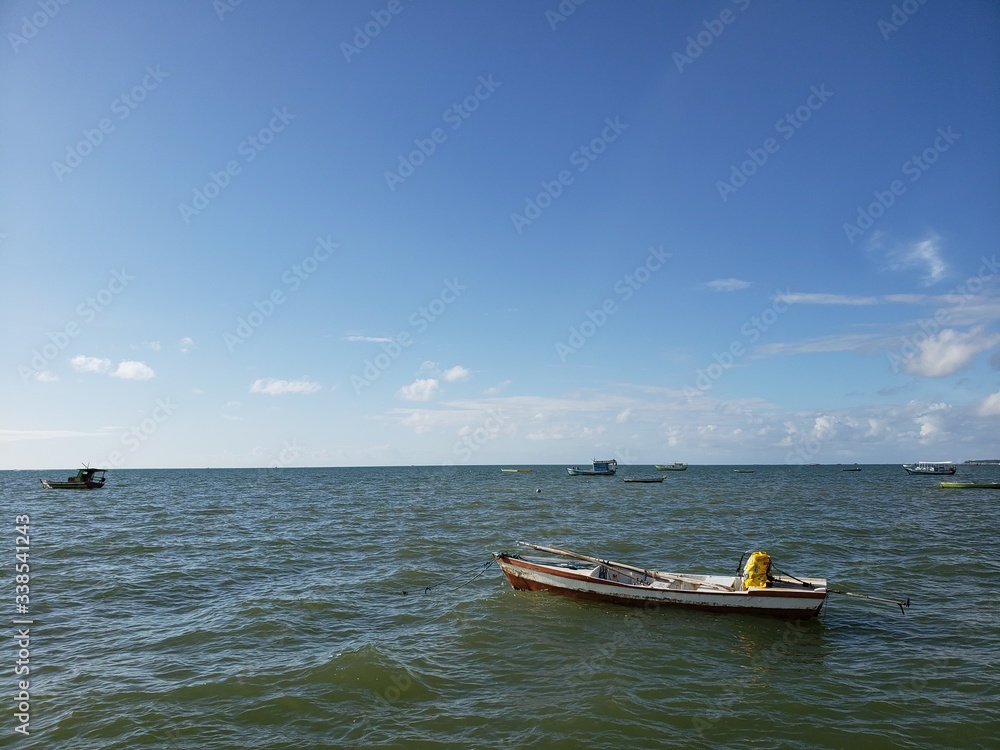 barcos, beira mar, pôr do sol, natureza, 