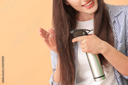 Beautiful young woman with ...