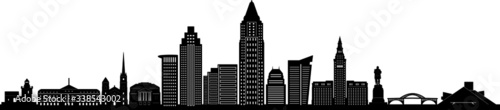 CLEVELAND OHIO City Skyline Silhouette Cityscape Vector