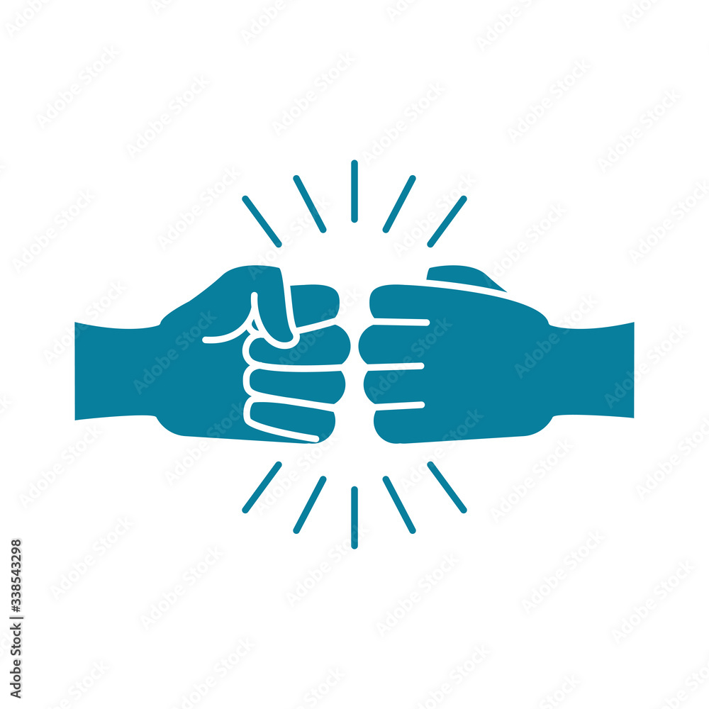 happy friendship day celebration two fists together silhouette style icon happy friendship day celebration two fists together silhouette style icon