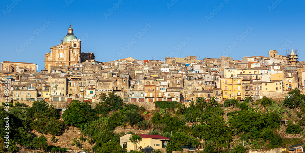 Panoramic view of the city of Piazza Armerina (Sicily)