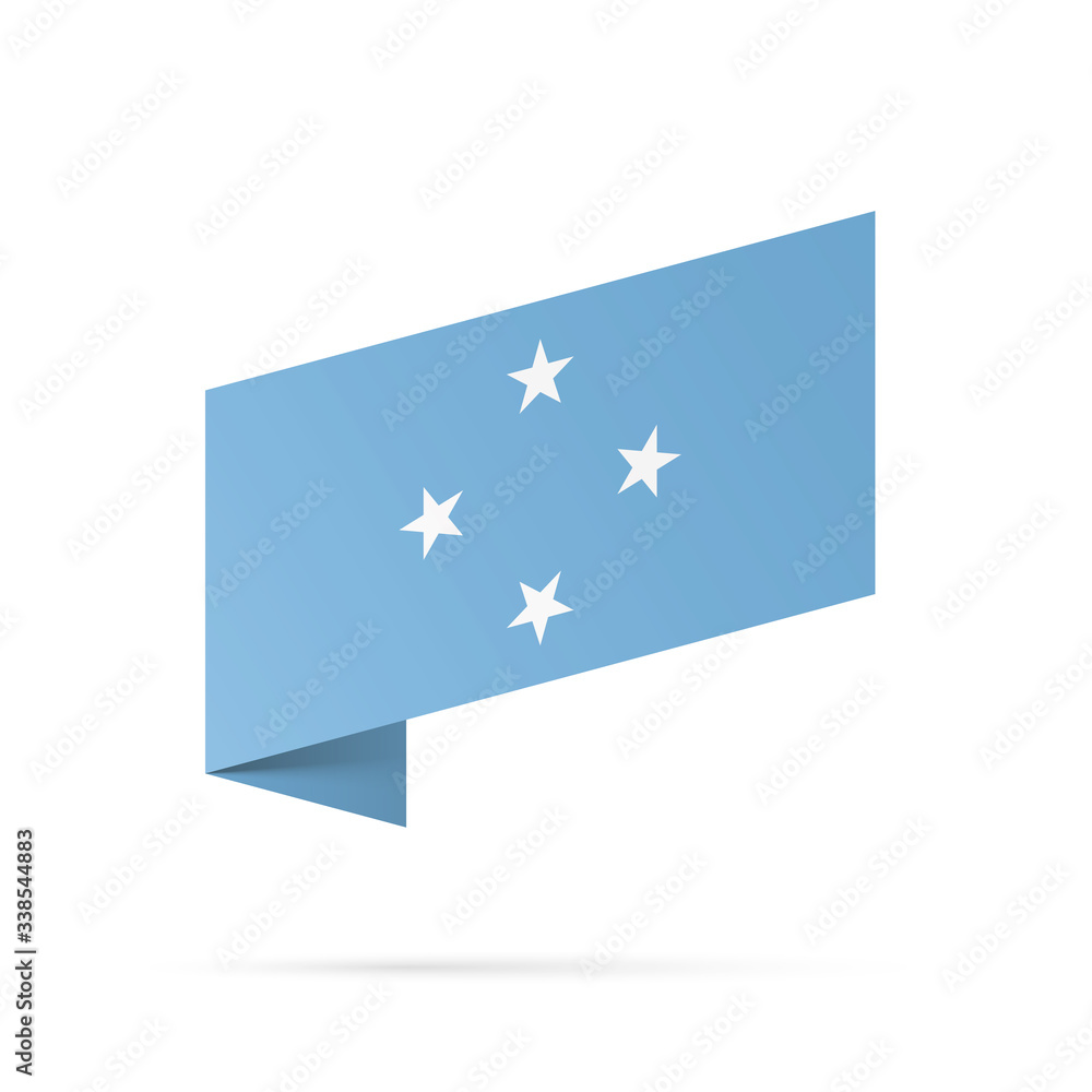 Micronesia flag state symbol isolated national banner. Greeting card National Day of small islands in the western Pacific Ocean. Illustration banner realistic state flag Federated States of Micronesia Micronesia flag state symbol isolated national banner. Greeting card National Day of small islands in the western Pacific Ocean. Illustration banner realistic state flag Federated States of Micronesia