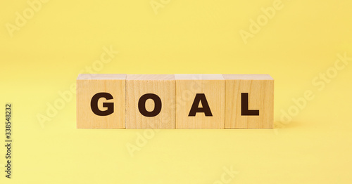 GOAL inscription on wooden blocks business concept