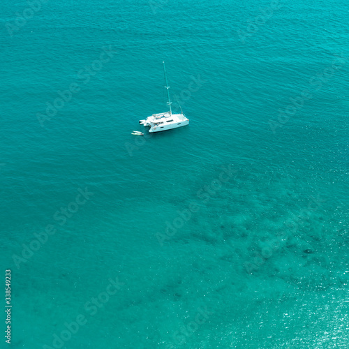 Summer aerial photo of beach and sea  © magdal3na