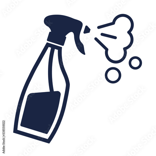 Vector graphics of disinfection, spray