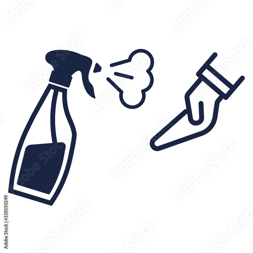 Vector graphics of disinfection, spray