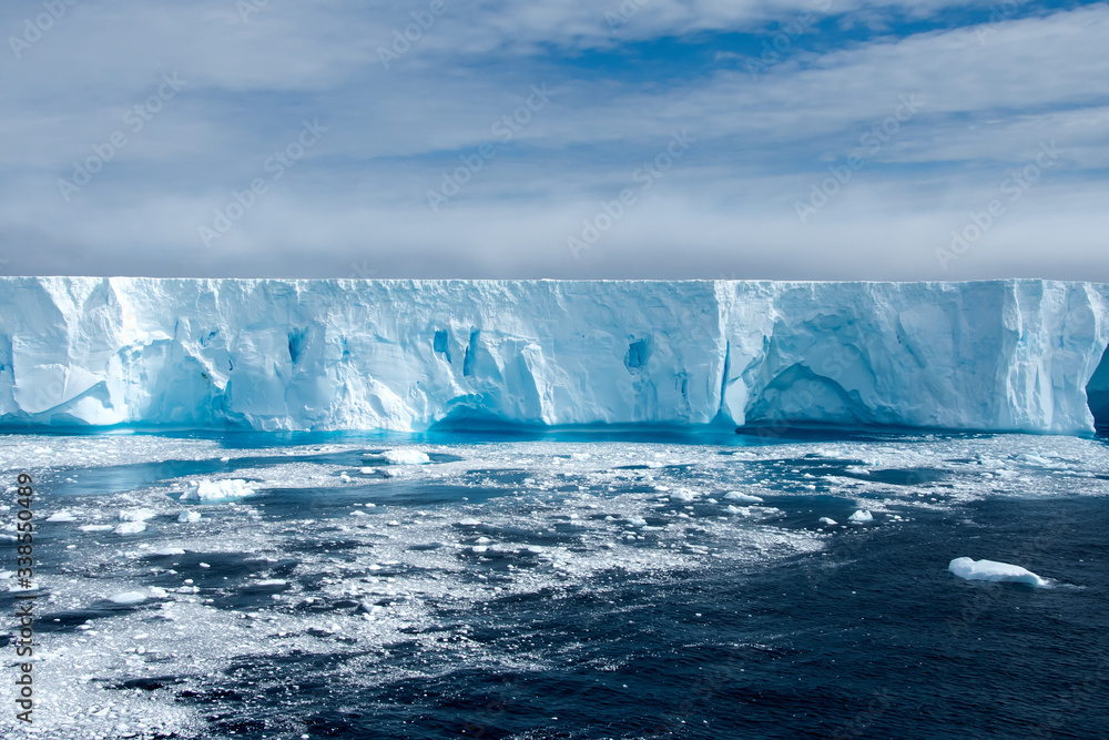 Bright Blue Iceberg in Antarctica