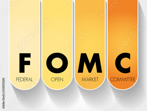 FOMC - Federal Open Market Committee acronym, business concept background