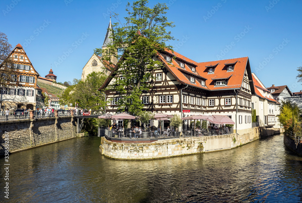 Esslingen, GERMANY: view of medieval town Esslingen am Neckar in Germany