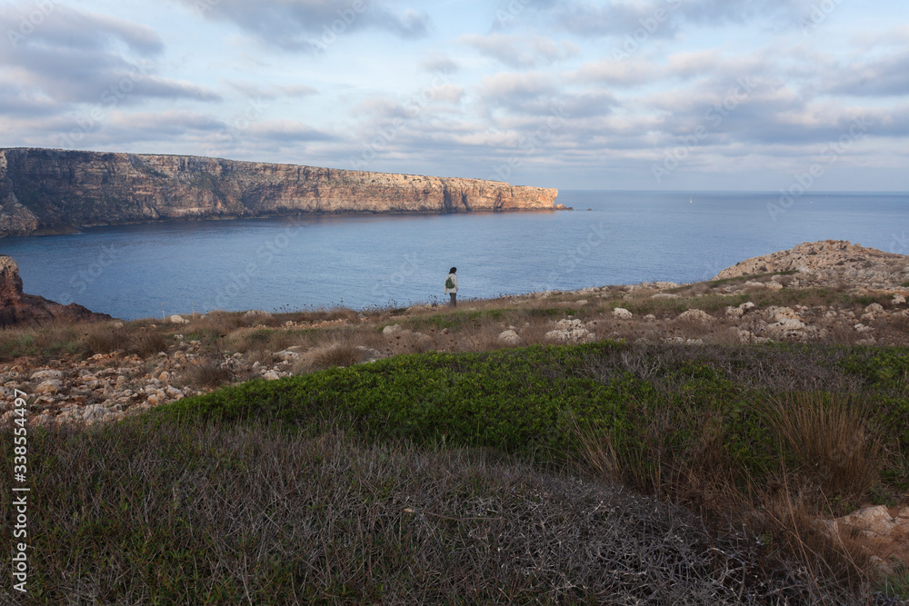 Panoramic landscape of the Menorca island of Cala Morell